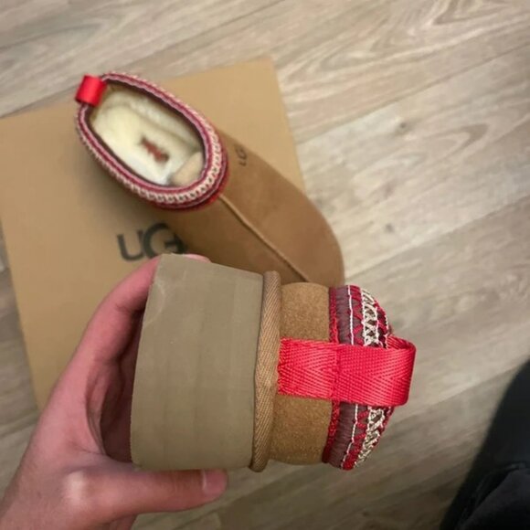 Women Ugg Tazz Platform Slippers Chestnut